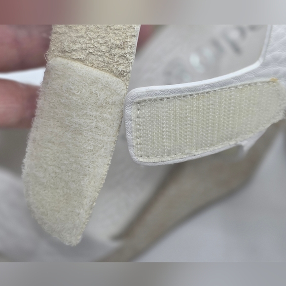 Pedro Garcia White Leather, Suede, Cork Wedge Summer Beach Wedding Sandals - Picture 8 of 11